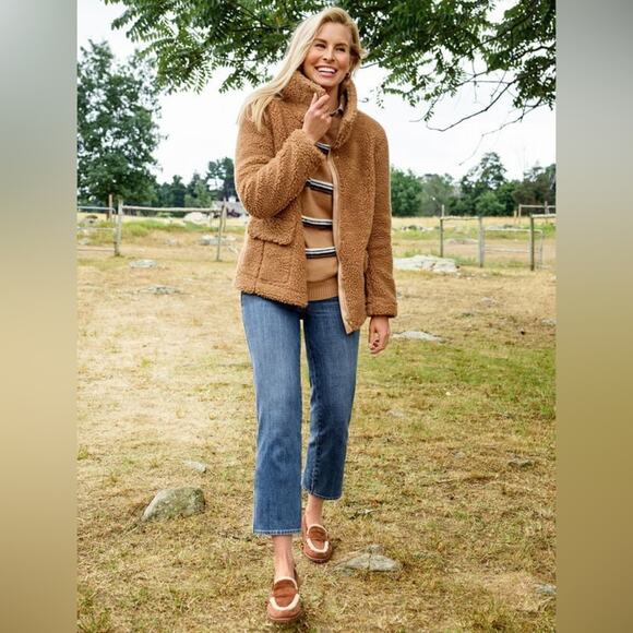 Talbots Jackets & Blazers - Talbots Faux Shearling Teddy Coat brown size XS